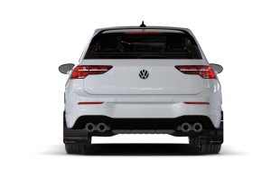 Volkswagen Golf GTI Mud Flaps - Front + Rear - Rally Armor - UR Red with White Logo - Red - `22-`25